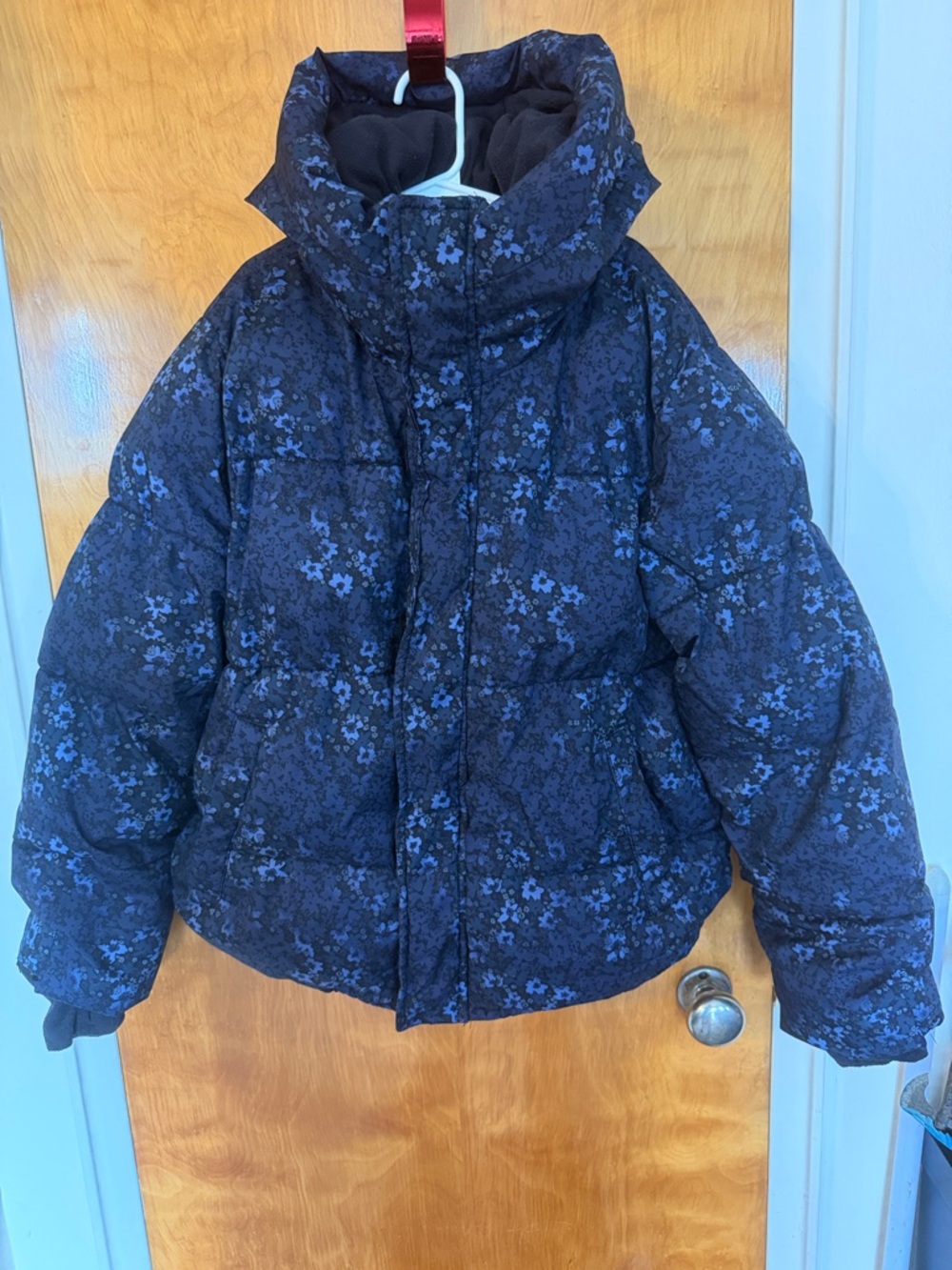 all in motion Navy Floral Puffer Jacket
